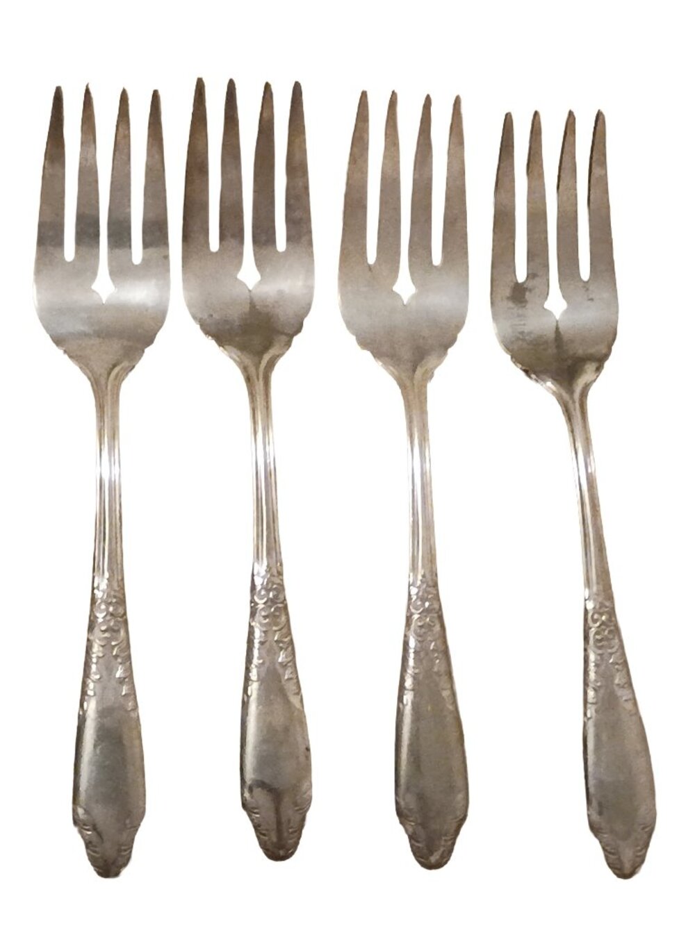 Vintage Silver Plate Forks Set of 4, Silverware Thanksgiving Table Decor